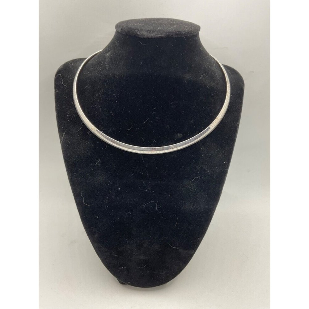 VTG  ITALY 925 Sterling Silver 16" OMEGA Necklace 6mm 24 Grams